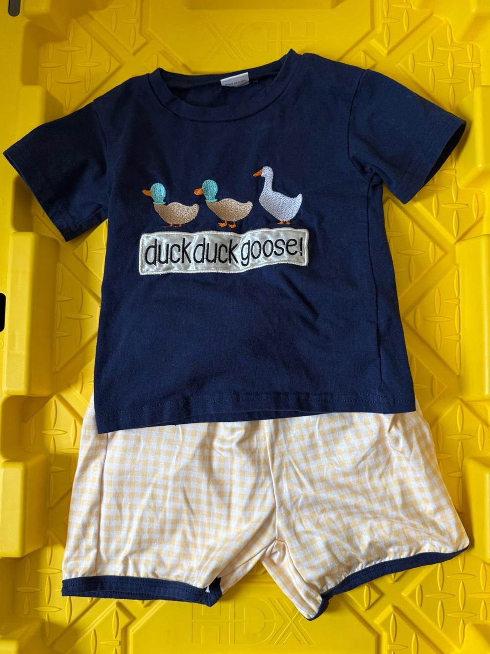 Kids Navy 'Duck Duck Goose' Short Sleeve Tee - Navy